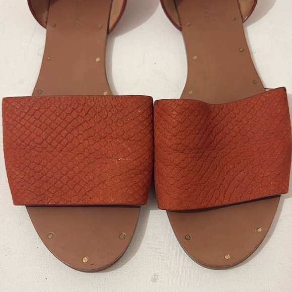 Madewell Thea Leather Dorsay Orange - Picture 5 of 7